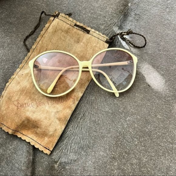 VTG DVF Jackie O Oversized Sunglasses 60s 70s - Picture 3 of 6